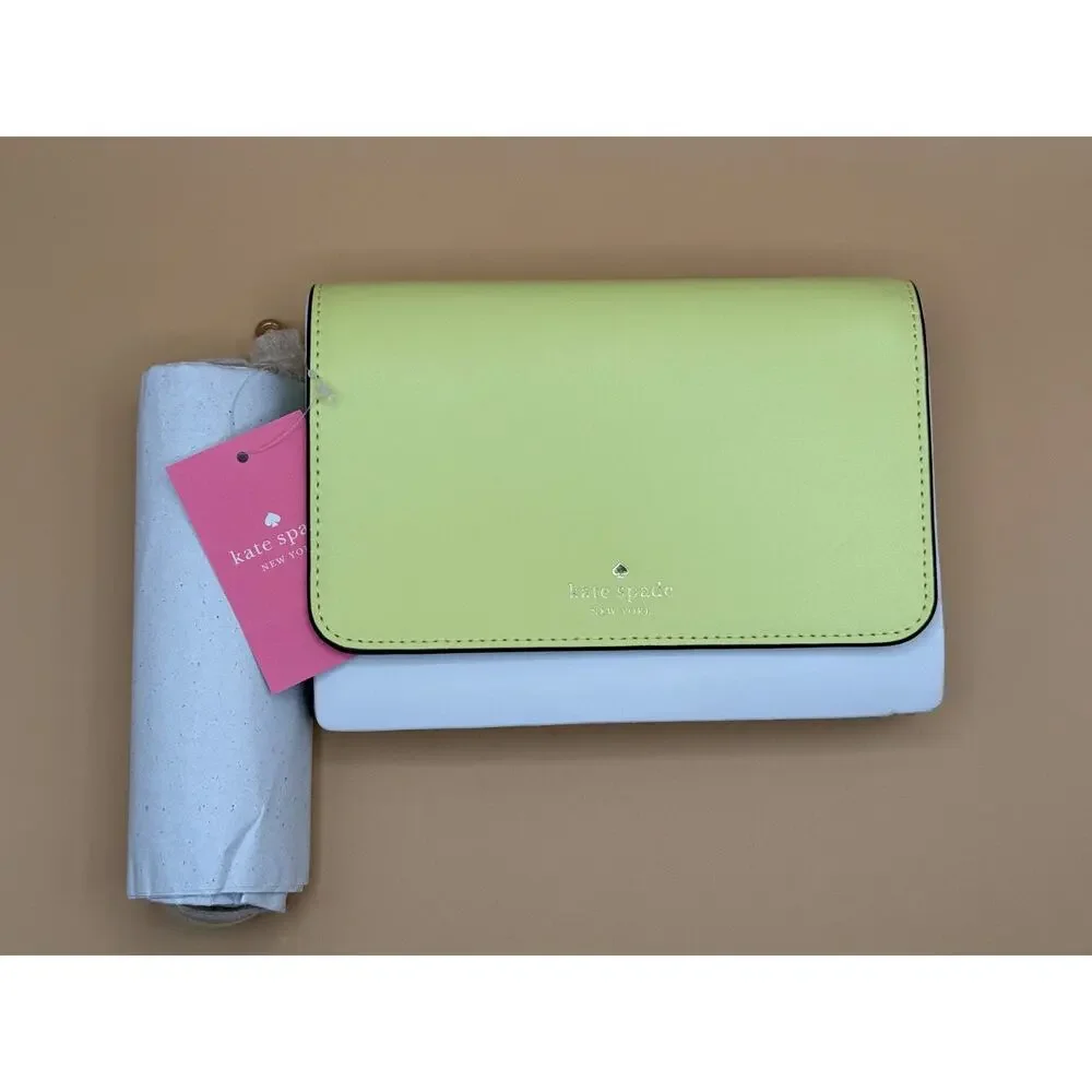 🍐 Kate Spade Kerri Crossbody Clutch Bosc Pear Smooth Leather NWT